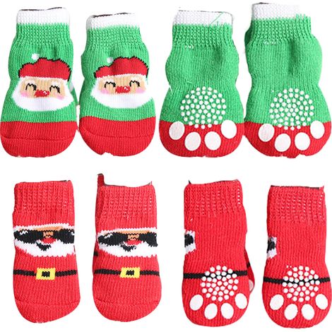 Chaussettes Pour Chien - Protège-Pattes Pour Animaux De Compagnie - Usage Intérieur Et Extérieur - 4 Pièces (1/5)