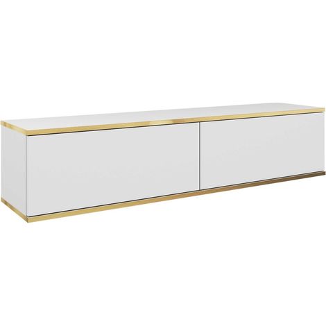 AX LIVING Lowboard TV Orkis 135 cm Modern und Funktional, Weiß