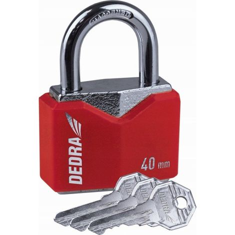 Dedra Candado de seguridad cromado 60 mm robusto