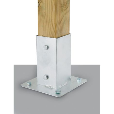 portapali da avvitare 91x91x151mm galvanizzato a c