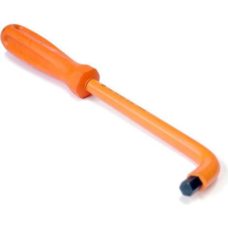 Tournevis 6 Pans 9x120mm coudée 90° isolée 1000V manche orange longueur 250x50mm pour vis creuses DERANCOURT (1/2)