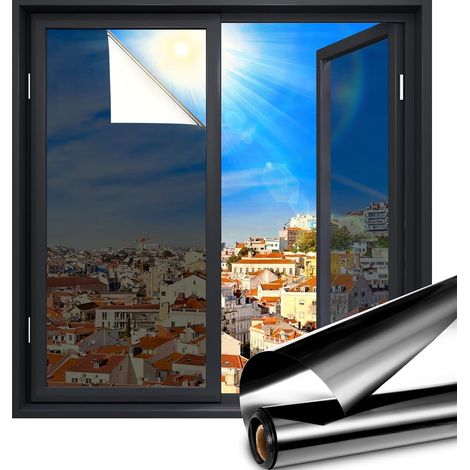 Film de protection solaire pour fenêtres, isolant thermique et réfléchissant, 152 cm (1/5)
