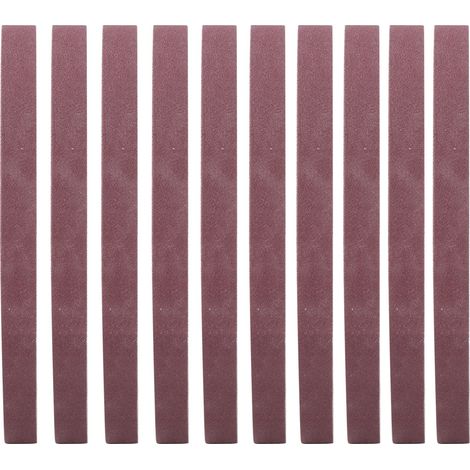 Bande De Ponçage 452x15mm - Oxyde D'aluminium Grain 180-600 - Pour Bois Et Métal - Lot De 10 (1/5)