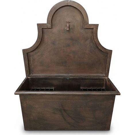 Grande fontaine murale marron 100x38x131cm