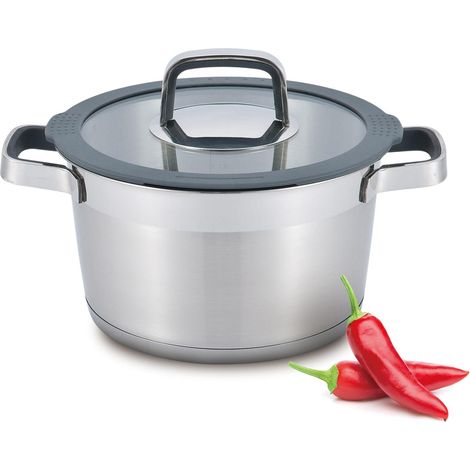 Olla Eskil con tapa 3,2 L 20 x 11,5 cm gris (1/4)