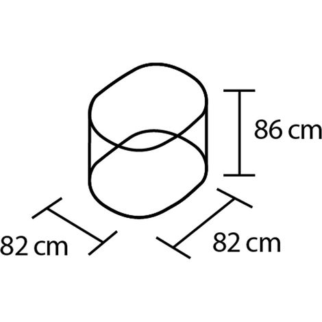 Vitavia Hochbeet "Vita Rund 858", seegras, 82 x 82 x 86 cm (T x B x H)