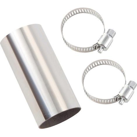 Raccord de tuyau d'évacuation de chauffage de 24 mm. tuyau d'évacuation de gaz en acier inoxydable pour chauffage de stationnement à air pulsé avec colliers de serrage. (1/5)