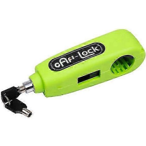 Accessoires pour motos Loncin Voge 500ds, 500r, 650ds, 300r et 300rr : antivol de poignée de frein de sécurité (vert) (1/5)