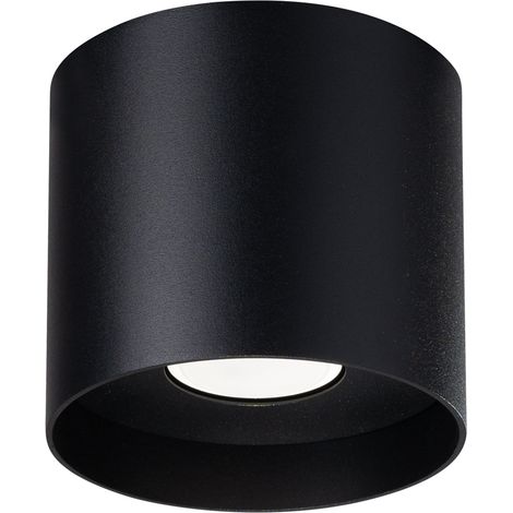 PLAFOND RIVER 1 GU10 NOIR ALU LUMILO 12.207.81 (1/5)