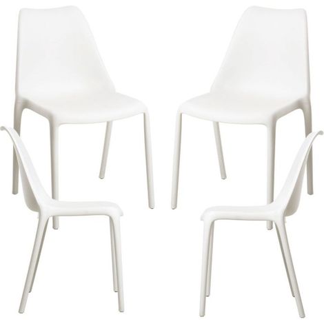 Packs Sillas Jardín - Pack 4 Sillas Synk Polipropileno - Blanco (1/5)