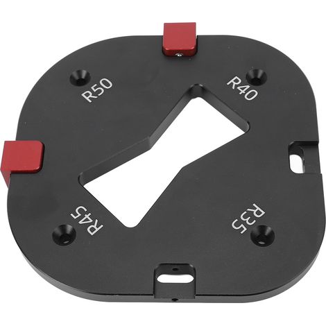 Gabarit d'angle arrondi avec bloc de positionnement R35 R40 R45 R50 Outil de fraisage à rayon pour le travail du bois, la sculpture, le chanfreinage et l'ébarbage (1/5)