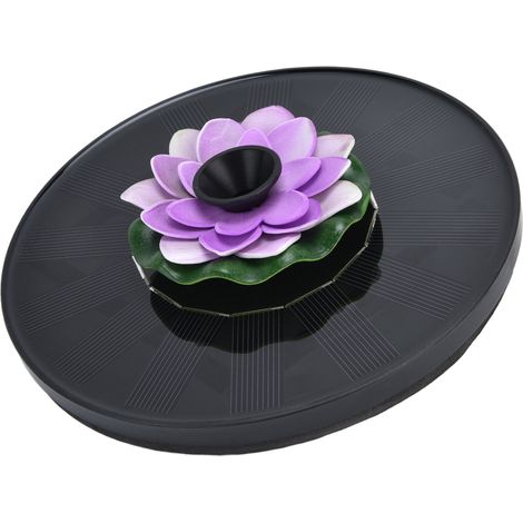 Bassin solaire flottant nénuphar 3 pièces fontaine solaire extérieure décoration jardin étang pompe à eau autonome (1/5)