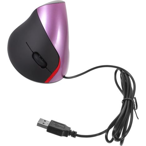 Souris USB Verticale Ergonomique 5 Boutons Support de Poignet en Abs, Fatigue du Poignet pour Ordinateur Portable et Bureau (1/5)