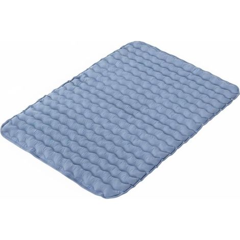 Anti-pressure Mattress Topper, Cushion Pad, Targeted Comfort, Long-Lasting, with Textured Tube Layer, Breathable and Cooling Cover, Silicone Bottom, 90 x 120 cm, Light Blue Wavy (1/5)