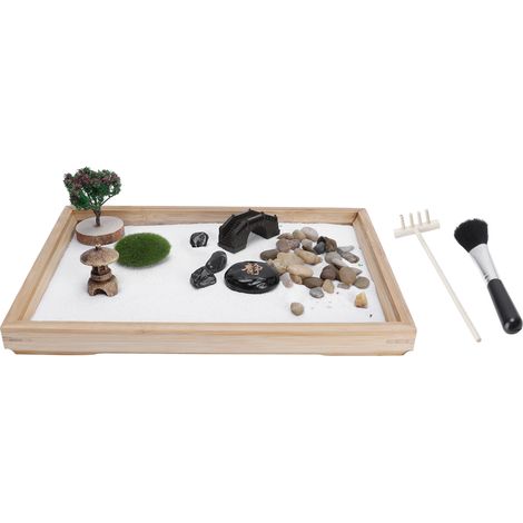 Sand Garden Kit Zen Japanese Mini Meditation Tabletop Decoration Accessory for Home Office (1/5)