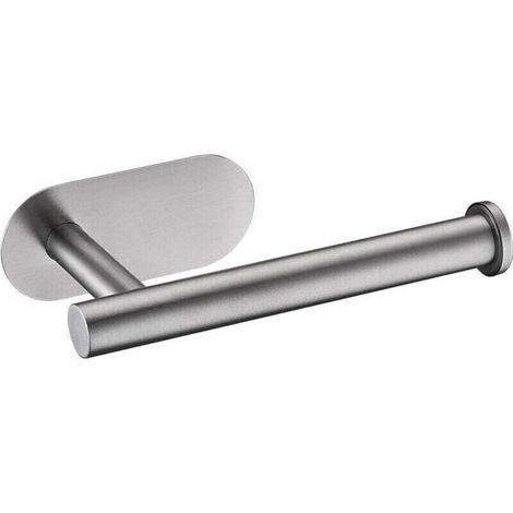M34052, Porte Papier Toilette, Support Papier Toilette Mural, 304 Acier Inoxydable Porte Rouleau Toilette, sans perçage Porte-Papier hygiénique Autocollant 3M, Gris Taille Unique (1/4)