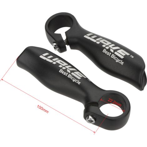 2 pièces Cycle VTT vélo vtt poignée barre fin en alliage d'aluminium poignées de sécurité 22.2mm (1/5)