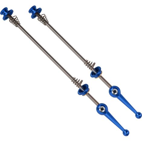 Levier de blocage rapide en titane pour VTT, axe en alliage bleu, roue pliable (1/5)