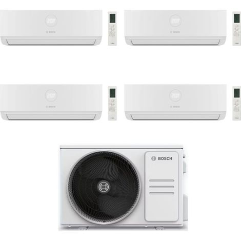Climatiseur Bosch Quadri Split Climate 3000i 7+7+7+12 avec 5000M 125/5 E Inverter R 32 Wi-Fi en option Classe A++
