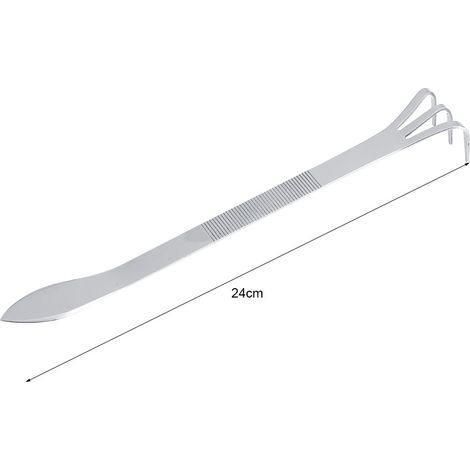24CM Stainless Steel 3 Tines Plants Pot Rake Gardening Cultivator Soil Farming Tools (1/5)