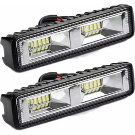 2 x 12V 24V 16 LED 48W LED-Arbeitsscheinwerfer Offroad-Arbeitsscheinwerfer Wasserdicht IP67 für Traktor Motorrad Auto LKW ATV SUV (48W) (1/5)
