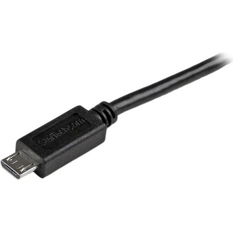 CABLE CHARGE / SYNCHRONISATION USB A A MICRO B MINCE 15CM NOIR
