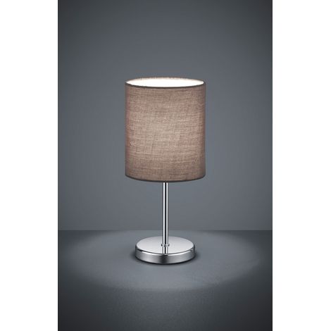 Trio Lighting Lámpara de mesa clásica JERRY Pantalla de tela Color Gris bombilla excl.1x E14 max. 40W IP20 (1/2)