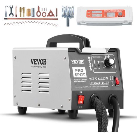 1800W Puissance Réglable Débosselage Précis Kit Tire-Clou Soudeuse par Points 7 Modes pour Carrosserie Voitures Camions (1/5)