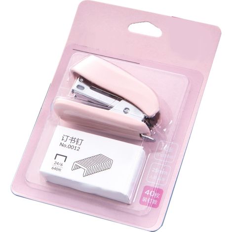 Mini-Taschenhefter, vielseitig, robust und niedlich, kleiner rosa Taschenhefter für Zuhause, Schule und Büro. (1/5)