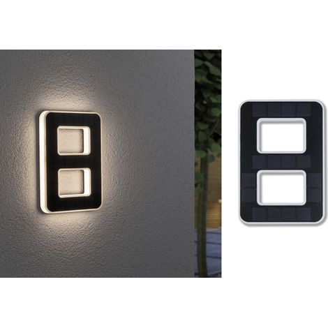 Paulmann Solarleuchte Schwarz für Hausnummer