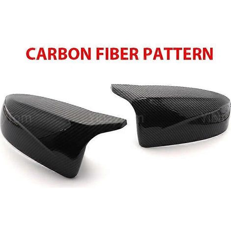 2 Stück schwarze Außenspiegelkappen in Carbonfaser-Optik im M-Stil für BMW X5 E70 X6 E71 (2008–2013) – Autozubehör