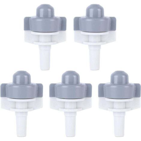 Ugello nebulizzatore da giardino – Testina di spruzzo a 5 pezzi, robusto ugello atomizzatore per agricoltura, prato e giardino, grigio (1/4)