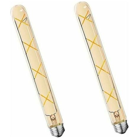 Confezione da 2 lampadine LED a filamento T30 E27 da 8W, tubo di vetro ambrato a luce bianca calda (equivalente a una lampadina alogena da 70W), 700LM, lampadine vintage a risparmio energetico E27, 30 (1/3)