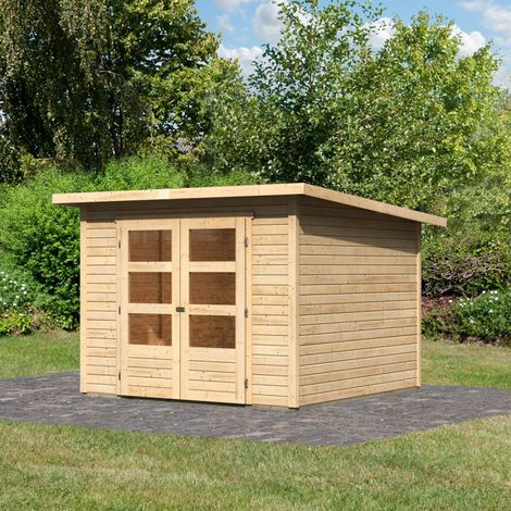 Abri de Jardin 6,05m² Stockach 4 Karibu Bois Epicéa Naturel (1/5)