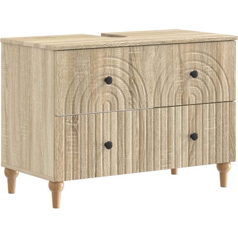 Bathroom Sink Cabinet ALKMAAR Sonoma Oak 82 x 41x 59 cm vidaXL (1/5)