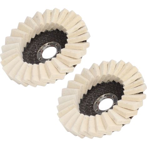Lot de 2 disques de polissage en feutre de laine ondulé de 12,7 cm (5 pouces) pour polisseuse rotative