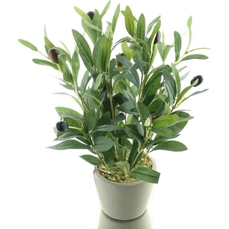 DPI Olivenbaum Mini im Steintopf 35 cm - Kunstpflanzen