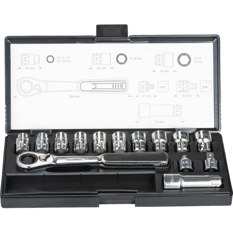 Set di bussole 14 pezzi - MAKITA B-65595 (1/4)