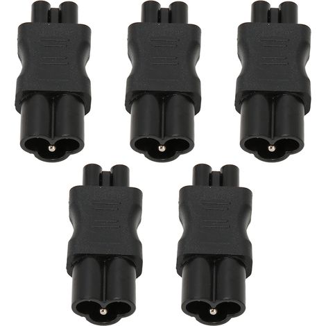 Lot de 5 adaptateurs secteur IEC320 C6 vers IEC320 C5 pour ordinateur, avec connecteur et prise pour boîtier PDU/onduleur. (1/5)
