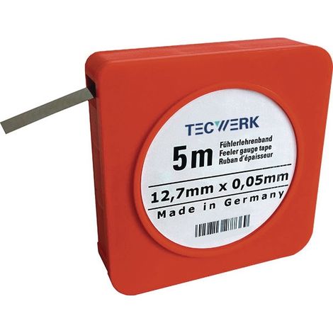 TECWERK Fühlerlehrenband S.0,10mm L.5m B.12,7mm TECWERK