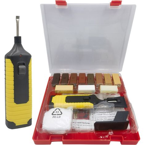 Kit d'outils de réparation de sols rechargeables, kit de réparation de trous et rayures, outil de cirage et de beauté des joints en stock ([Interrupteur direct] Kit d'outils de réparation de sols en b (1/5)