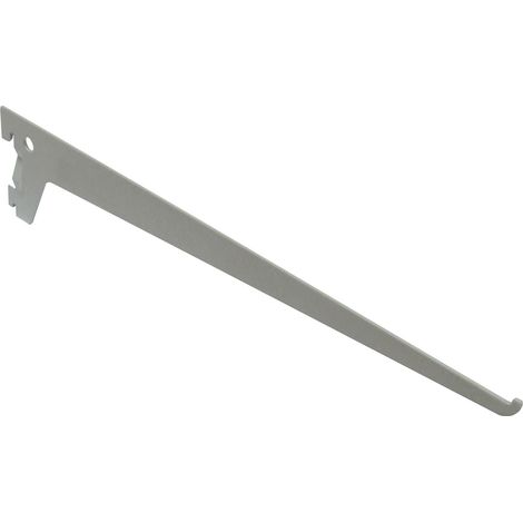 REGGIMENSOLA A 2 GANCI - 25 CM. - ALLUMINIO BIANCO