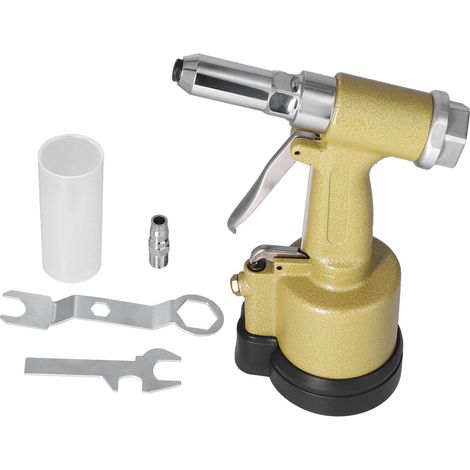 Pneumatic Riveter Short Cylinder Air Rivet Gun Hydraulic Riveting Tool Set Kit KP‑701JP Plug