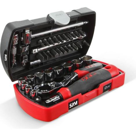 Koffer Spannen/Schrauben 39 Werkzeuge + Multifunktionszange SAM OUTILLAGE POCKETRJZ