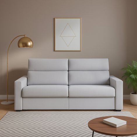 Zweisitzer-Sofa Vialfre, abnehmbar, wasserabweisend, Made in Italy, waschbar, 180x95x100h cm, Grau (1/5)