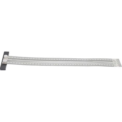 Edelstahl-Linienlineal mit Lochskala, präzises Anreißwerkzeug für Schreiner, 400 mm