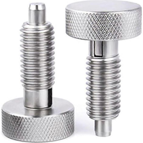 2 pistons à ressort rétractables manuels M10 en acier inoxydable -- (1/5)