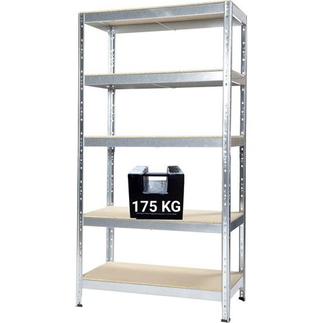 SCAFFALE IN METALLO JOKER 90 X 40 X H 174 CM 5 RIPIANI 175 KG A PIANO (1/5)