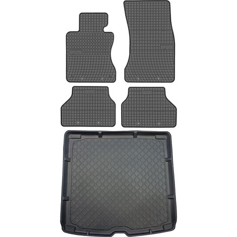 BMW Serie 5 Gran Turismo F07 Liftback (desde octubre de 2009 hasta 2017) - Juego de alfombrillas de goma para coche + alfombrilla para maletero.