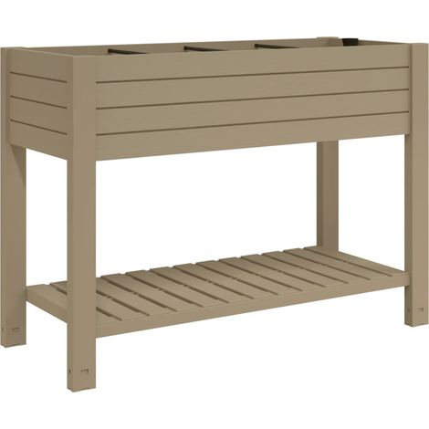 Vassoio per fioriera aiuola rialzata piante fiori terrazza giardino giardino trasparente 110 x 45 x 79 cm polipropilene marrone 020039784